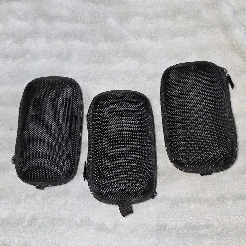 Case Star 4.5" Long Hard Cases LOT of 3 Velvety Bag Pouch